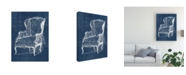 Trademark Global Vision Studio Antique Chair Blueprint III Canvas Art - 27" x 33.5"